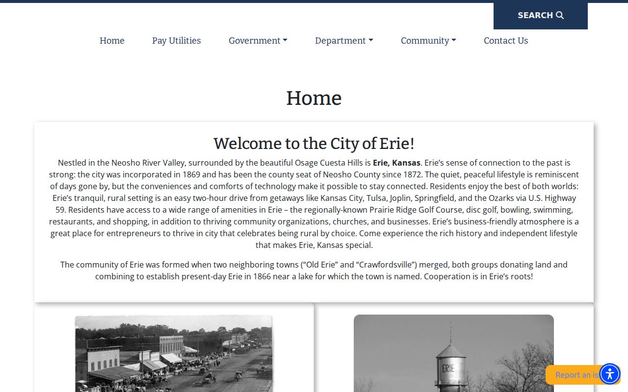 Erie court docket city and county-seat context