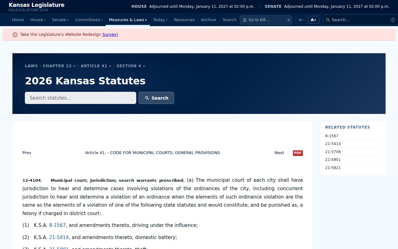 St. Paul court docket municipal jurisdiction law