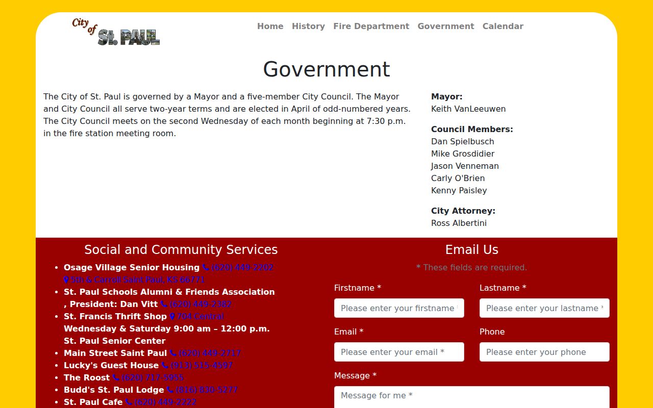 St. Paul court docket government contact context