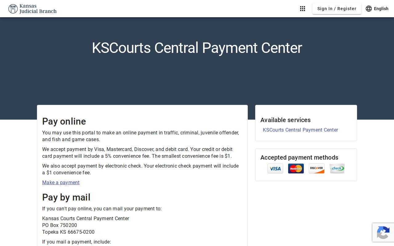 Neosho County traffic court record Kansas payment center